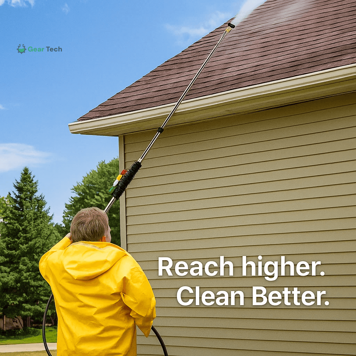 Telescoping High Pressure Washer Wand Set - 4000 PSI, Gutter & Roof Cleaning