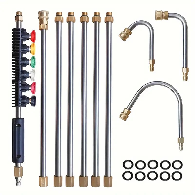 Telescoping High Pressure Washer Wand Set - 4000 PSI, Gutter & Roof Cleaning