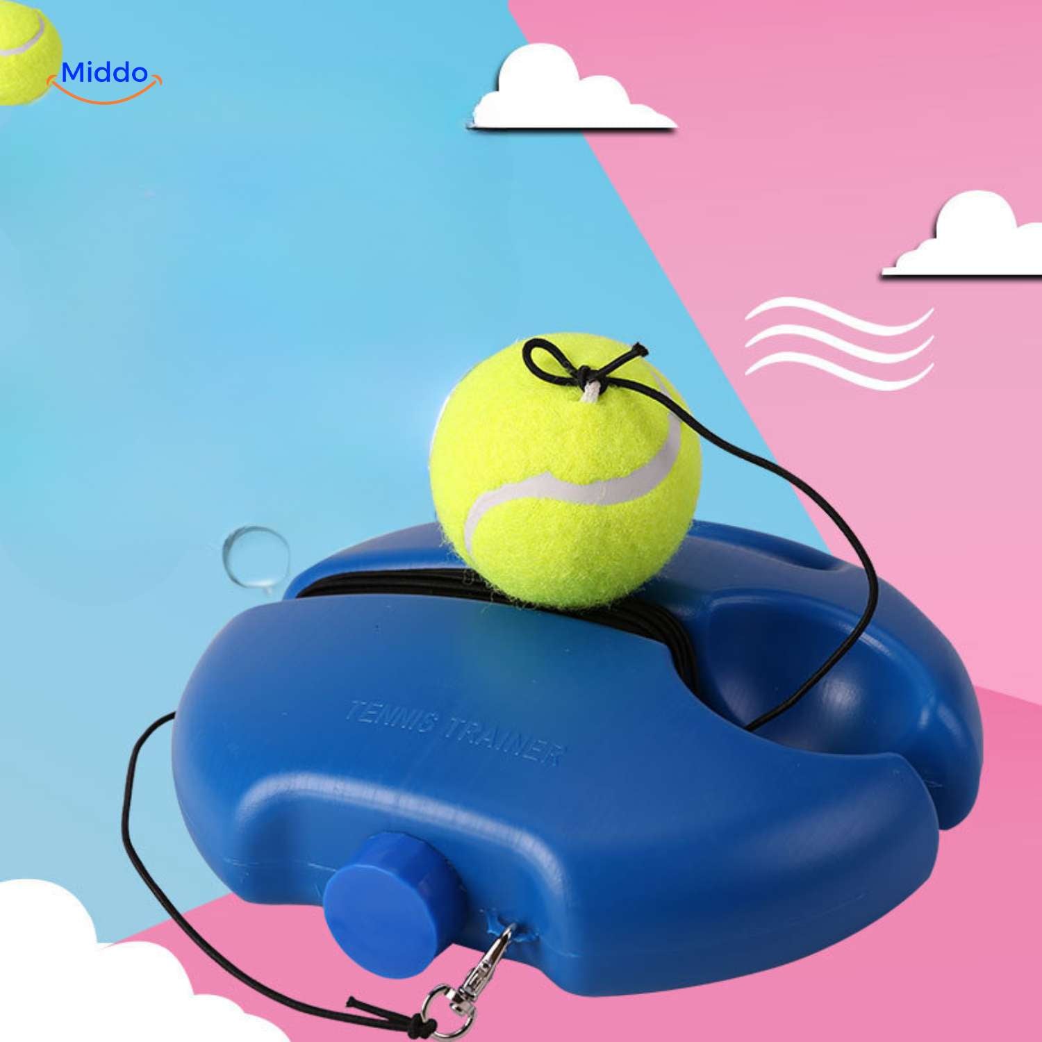 TennisPro™ Trainer | Solo Practice, Elastic Cord & Durable Design