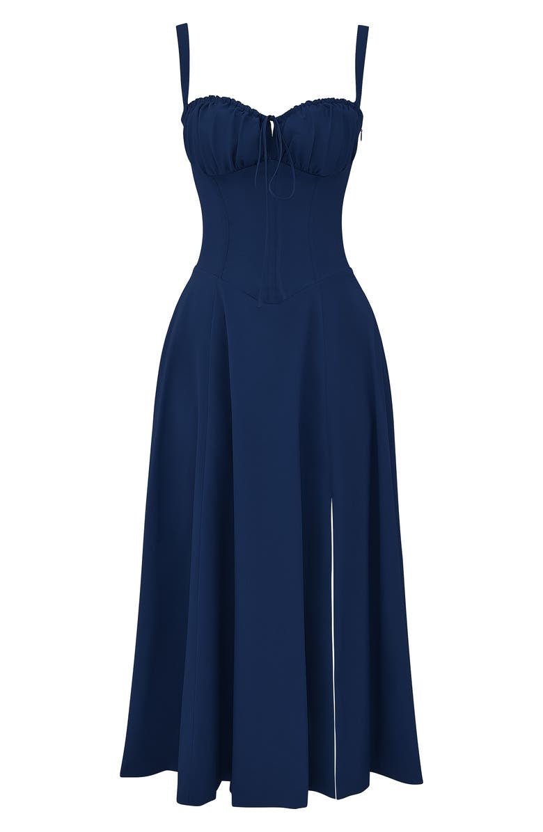 Image of Tessa | Women's Spaghetti Strap A-Line Midi Dress