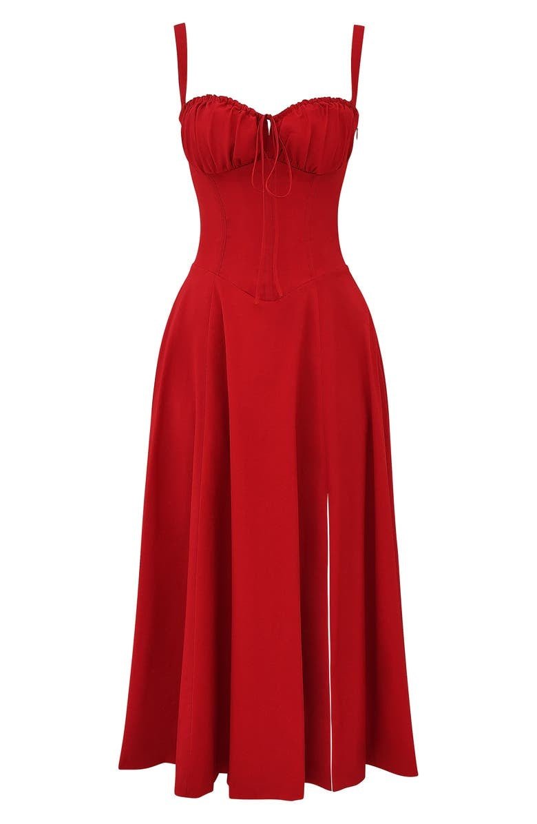 Image of Tessa | Women's Spaghetti Strap A-Line Midi Dress