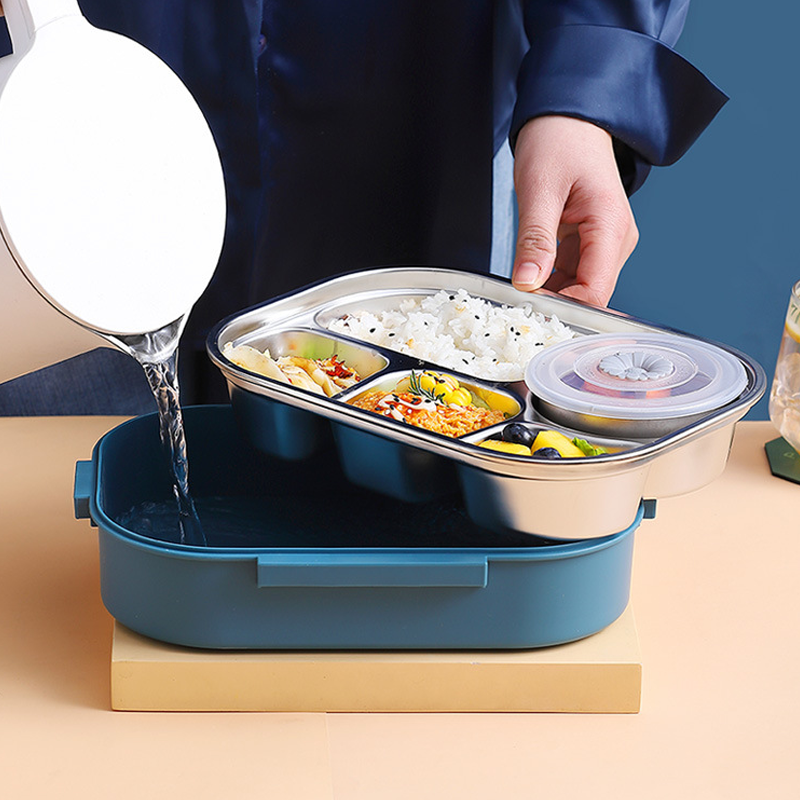 Thermo Lunch Box in Stainless Steel | Durable & Elegant – 3/4 Compartments