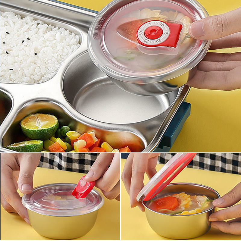 Thermo Lunch Box in Stainless Steel | Durable & Elegant – 3/4 Compartments
