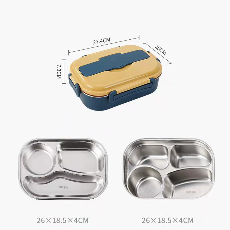 Thermo Lunch Box in Stainless Steel | Durable & Elegant – 3/4 Compartments