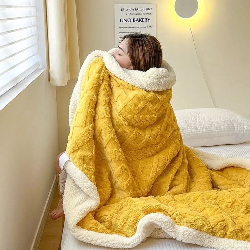 Thick Lambswool Fleece Winter Blanket – Soft Warm Throw