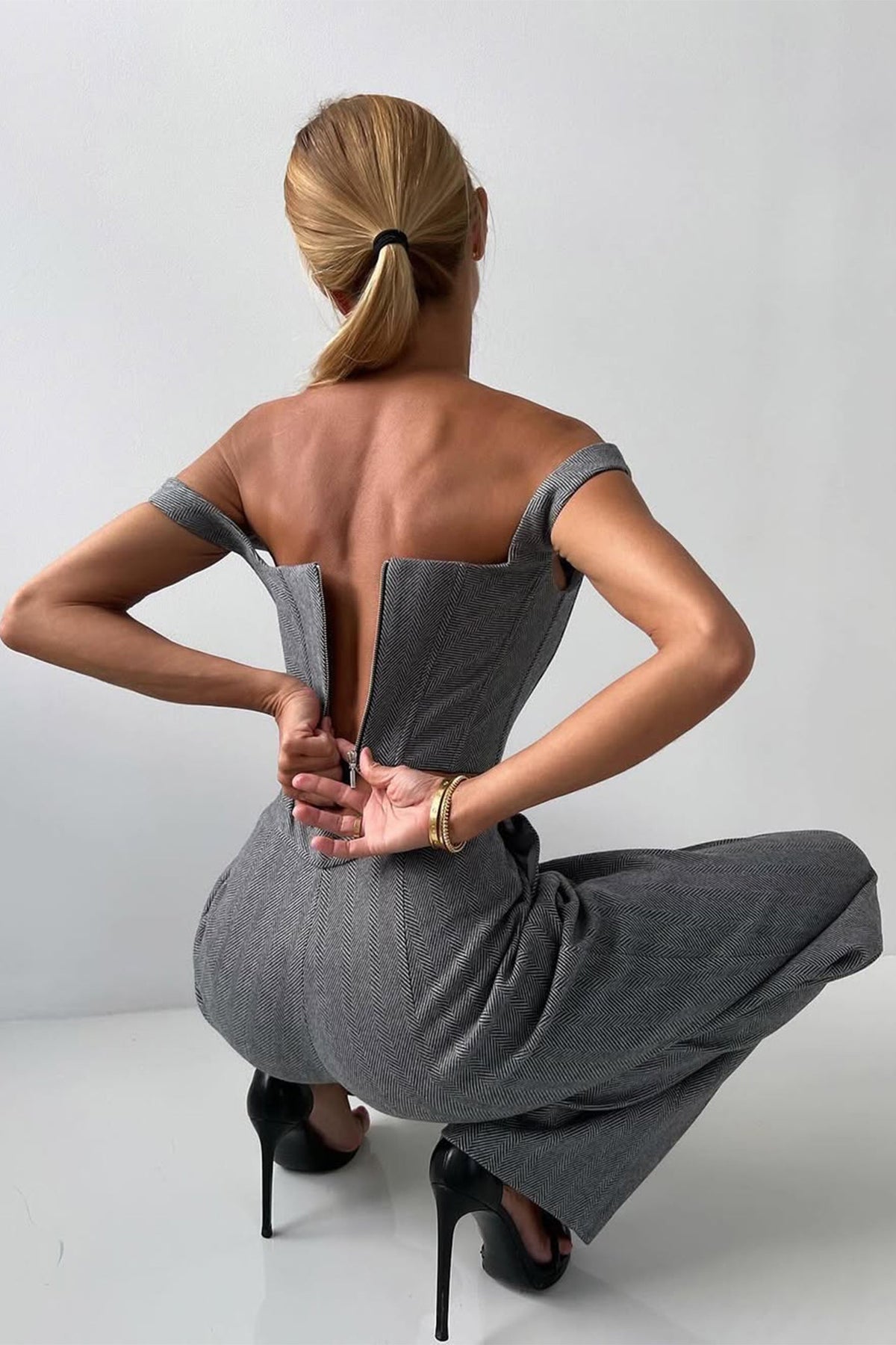 Three-Piece Set with Double-Breasted Blazer