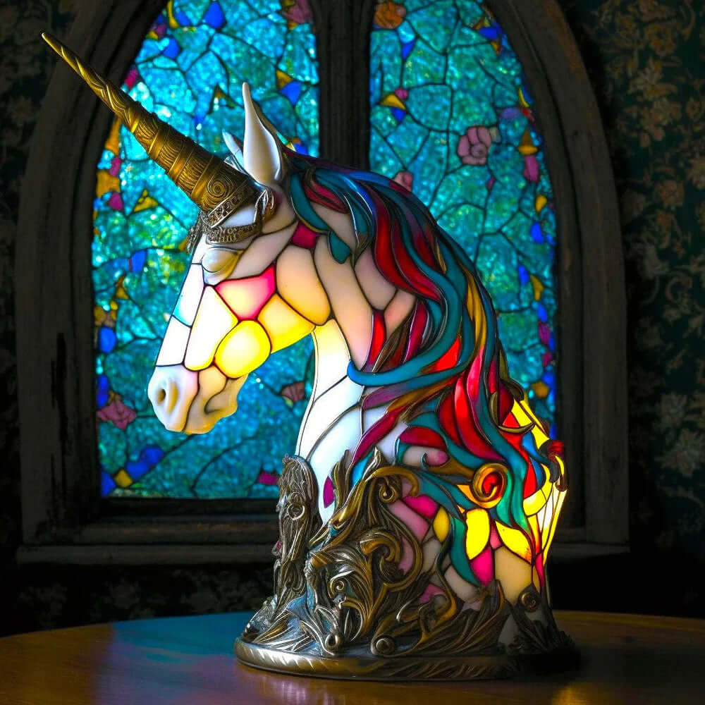 Tiffany Animal Lamps: Stained Glass Nightstand Lamp