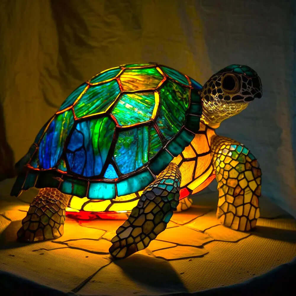 Tiffany Animal Lamps: Stained Glass Nightstand Lamp