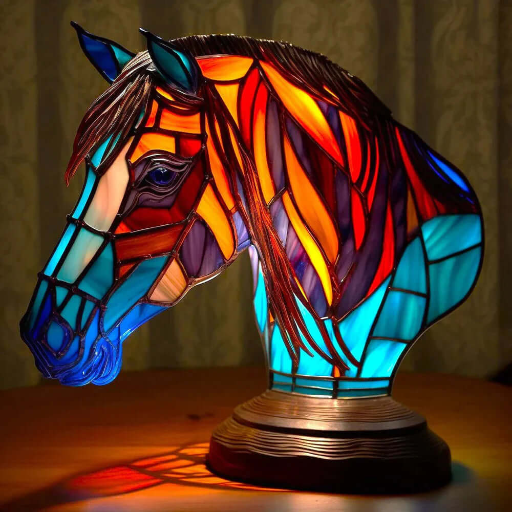 Tiffany Animal Lamps: Stained Glass Nightstand Lamp