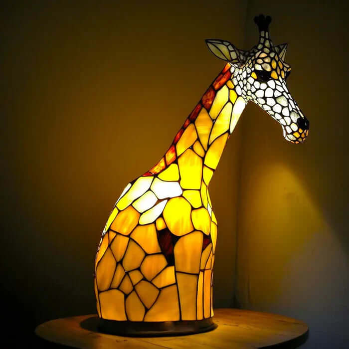 Tiffany Animal Lamps: Stained Glass Nightstand Lamp