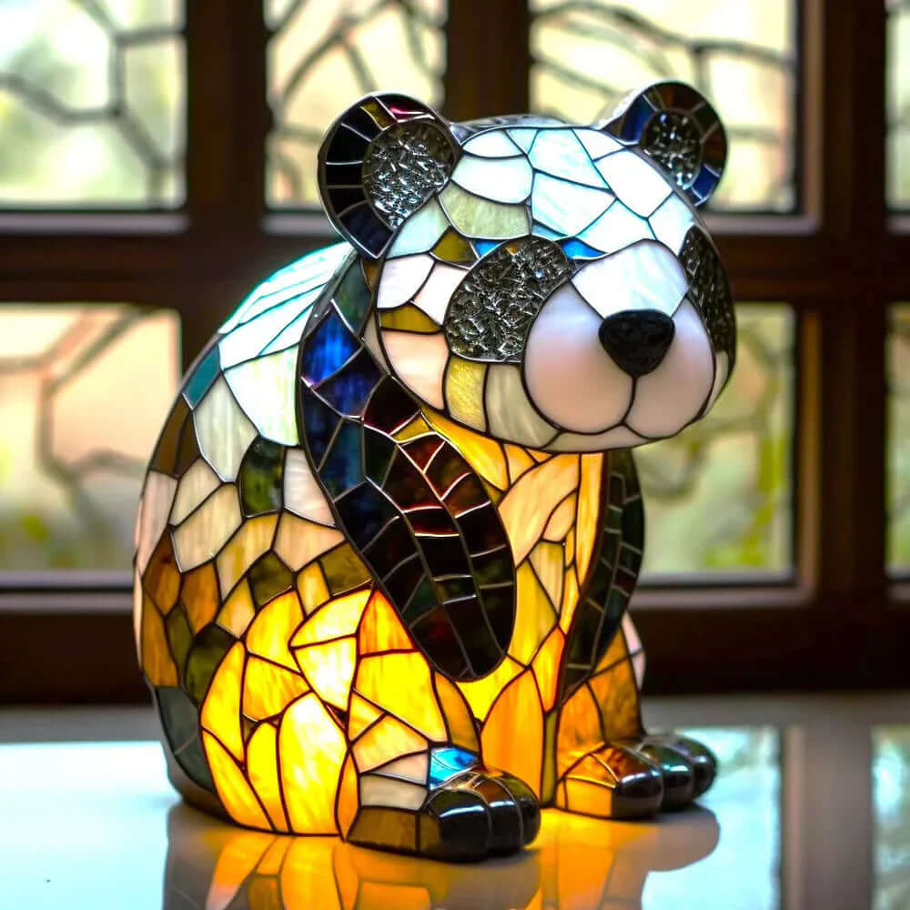 Tiffany Animal Lamps: Stained Glass Nightstand Lamp
