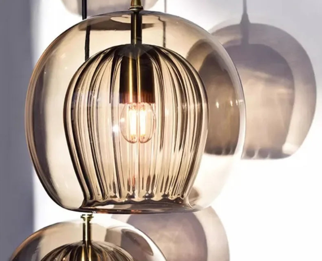 TimberGlow - Modern Glass Pendant Lamp