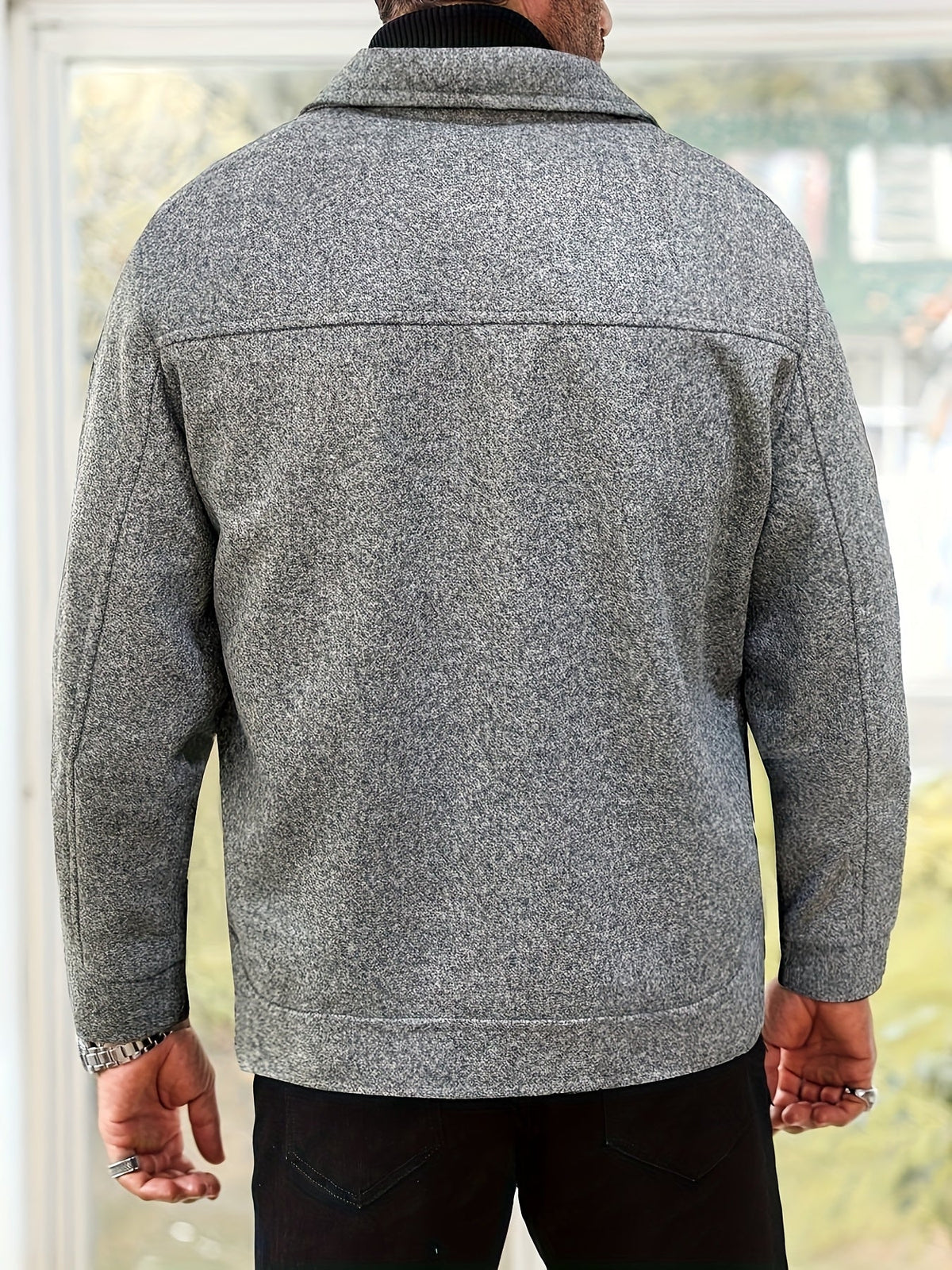 Transitional Jacket with Button Placket