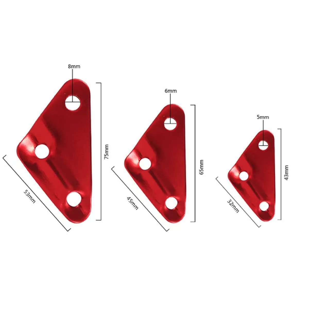 Triangle Aluminum Rope Tensioners - 12pcs