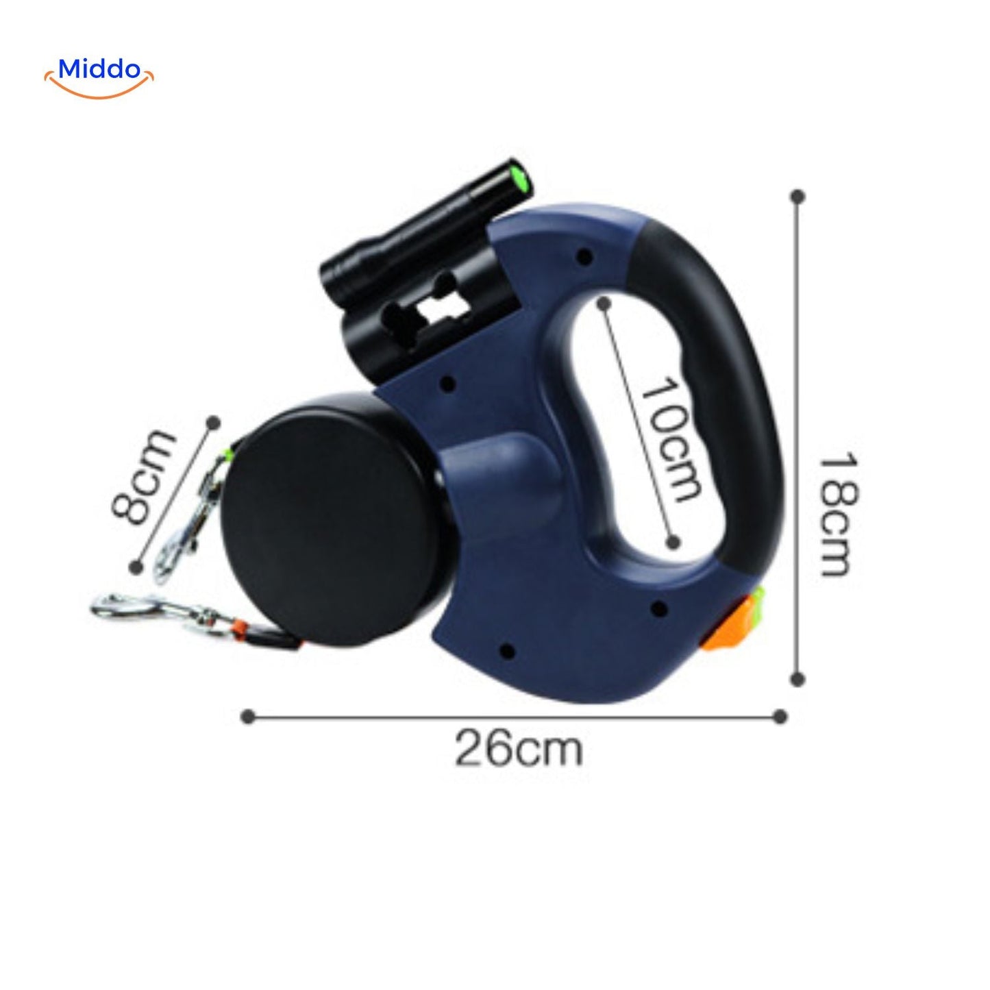 Twintails™ Easywalk | 2-in-1 Retractable Leash for Small and Medium Dogs