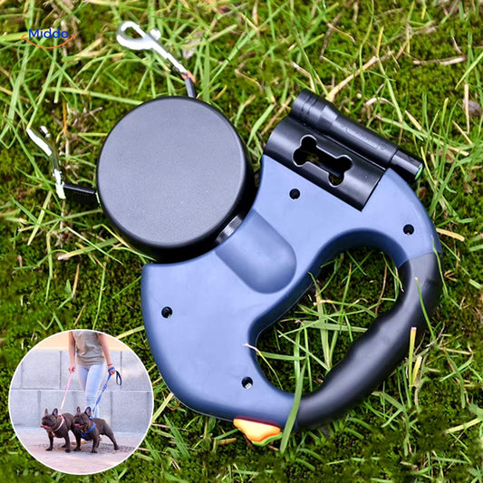 Twintails™ Easywalk | 2-in-1 Retractable Leash for Small and Medium Dogs