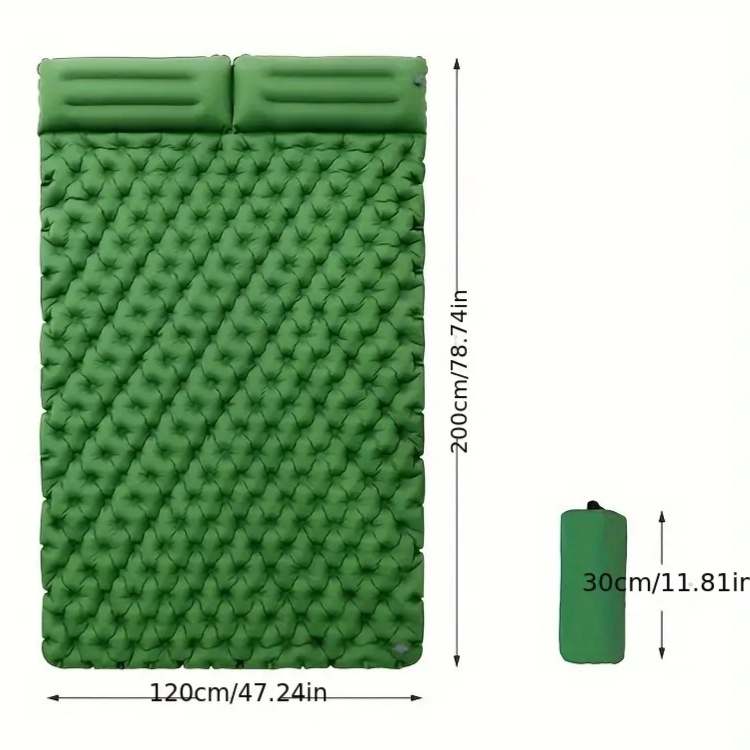 Two-Person Inflatable Sleeping Pad with Fast Pump