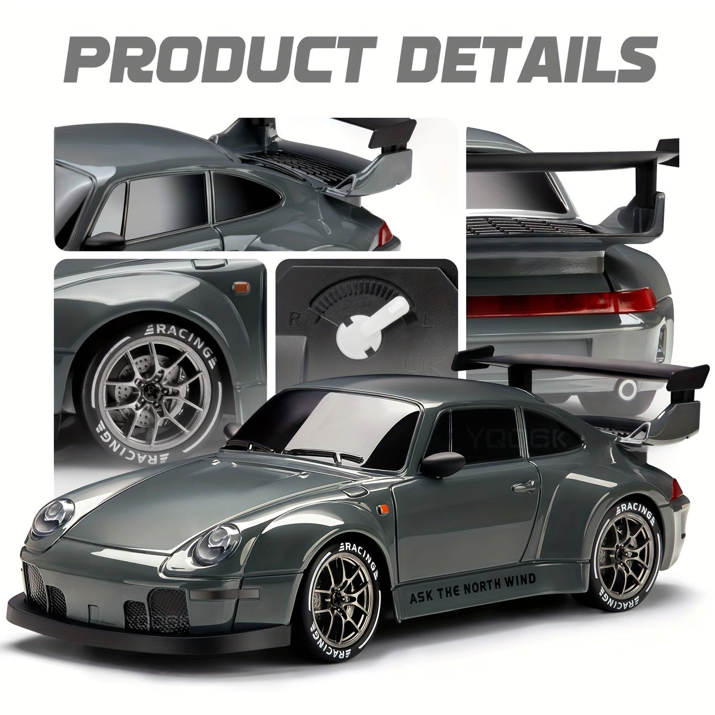 Ultimate 1:24 RC Drift Car with LED Wheels – Rechargeable 4WD Racing Toy