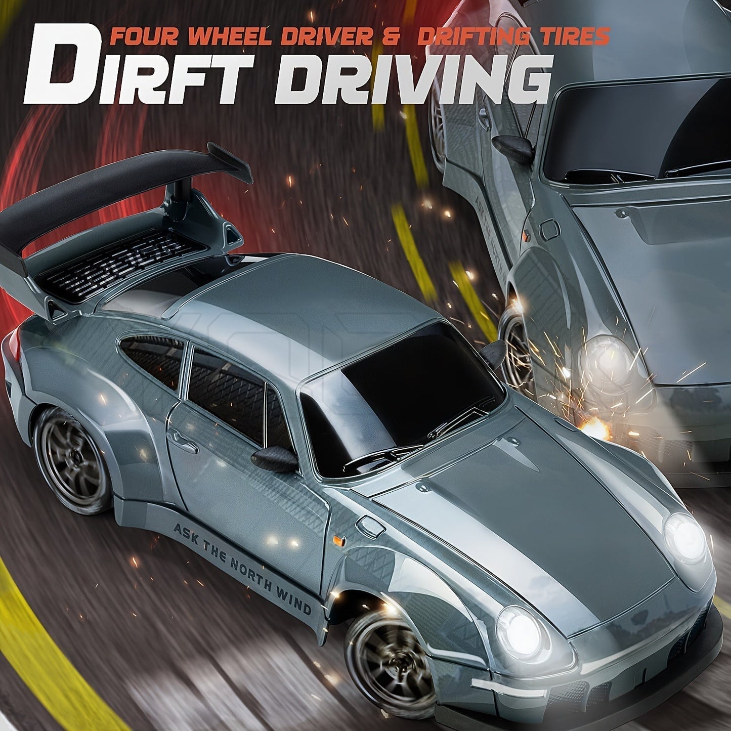Ultimate 1:24 RC Drift Car with LED Wheels – Rechargeable 4WD Racing Toy