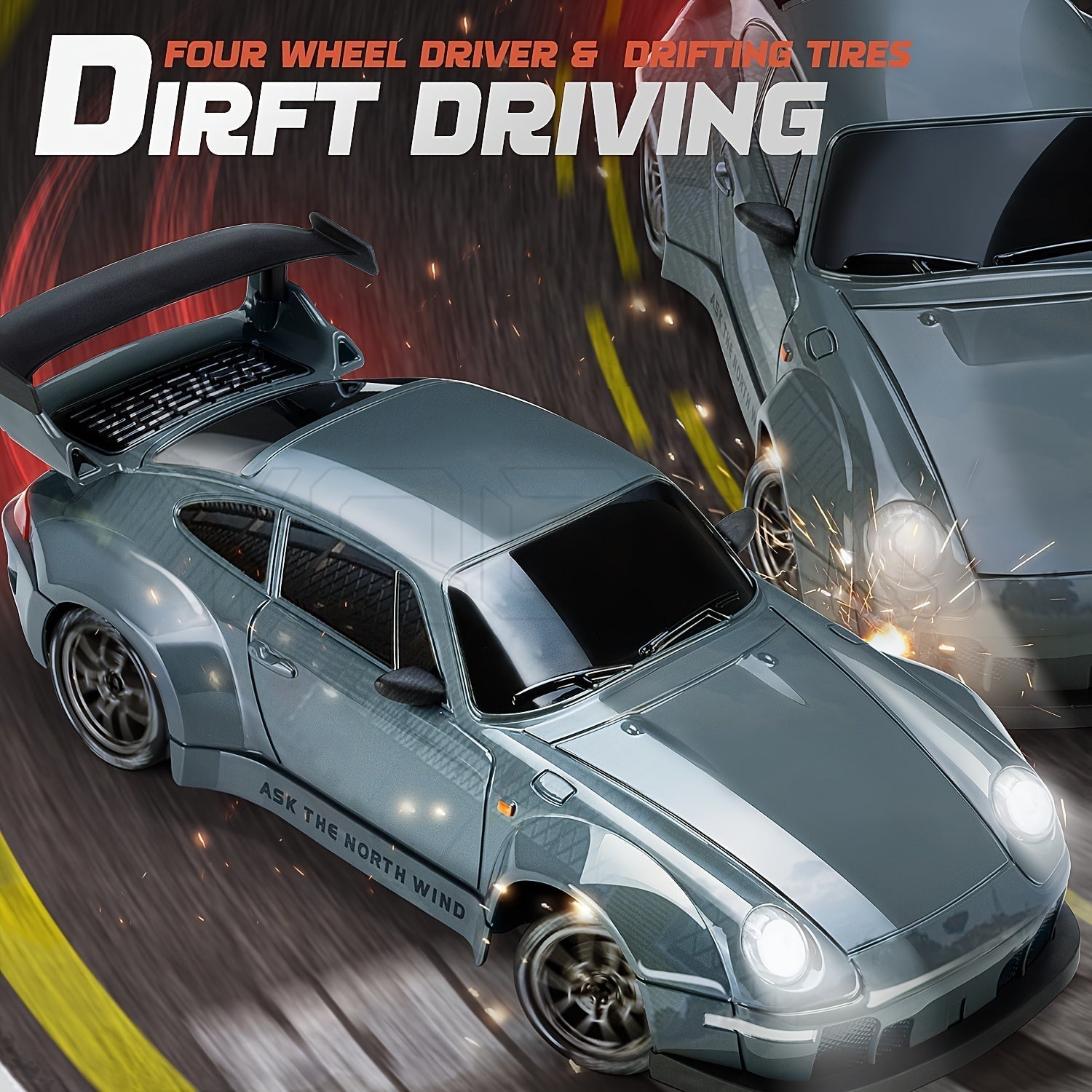 Ultimate 1:24 RC Drift Car with LED Wheels – Rechargeable 4WD Racing Toy