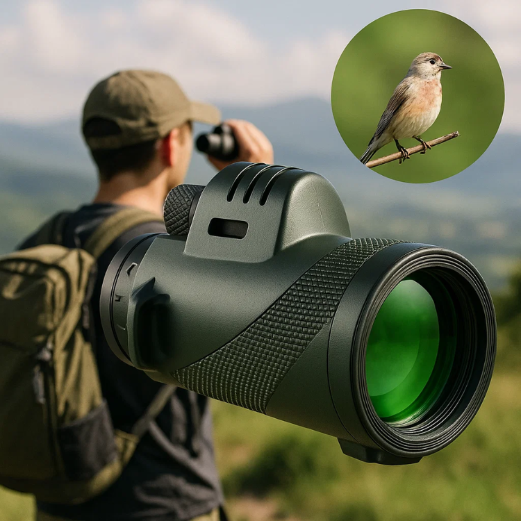 Ultra-Zoom 600x Monocular with HD Glass – Lightweight Telescope for Observation, Compact and Weather Resistant