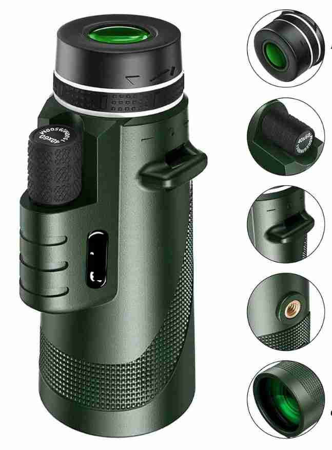 Ultra-Zoom 600x Monocular with HD Glass – Lightweight Telescope for Observation, Compact and Weather Resistant