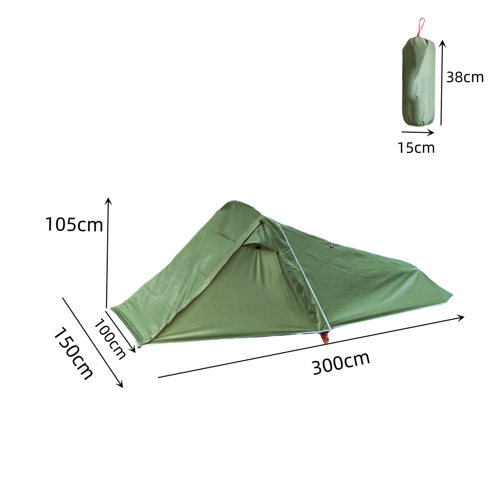 Ultralight 2-Person Tunnel Camping Tent - Waterproof & Spacious