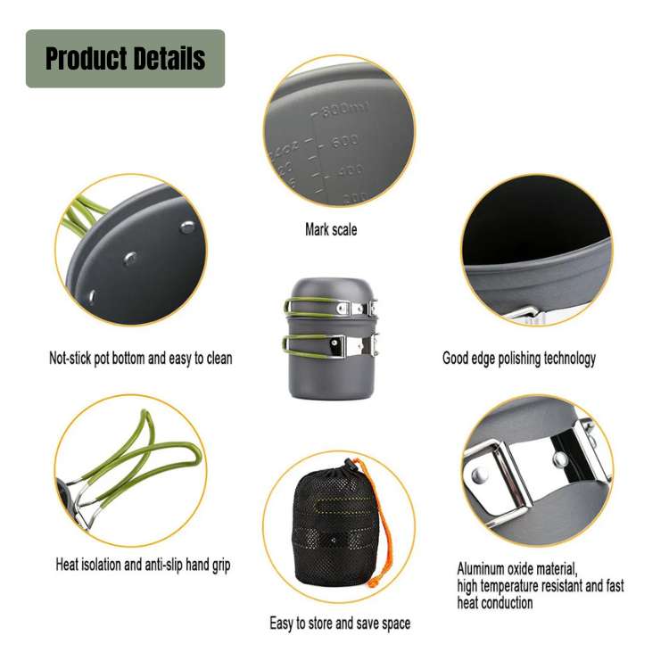 Ultralight Camping Cookware Set