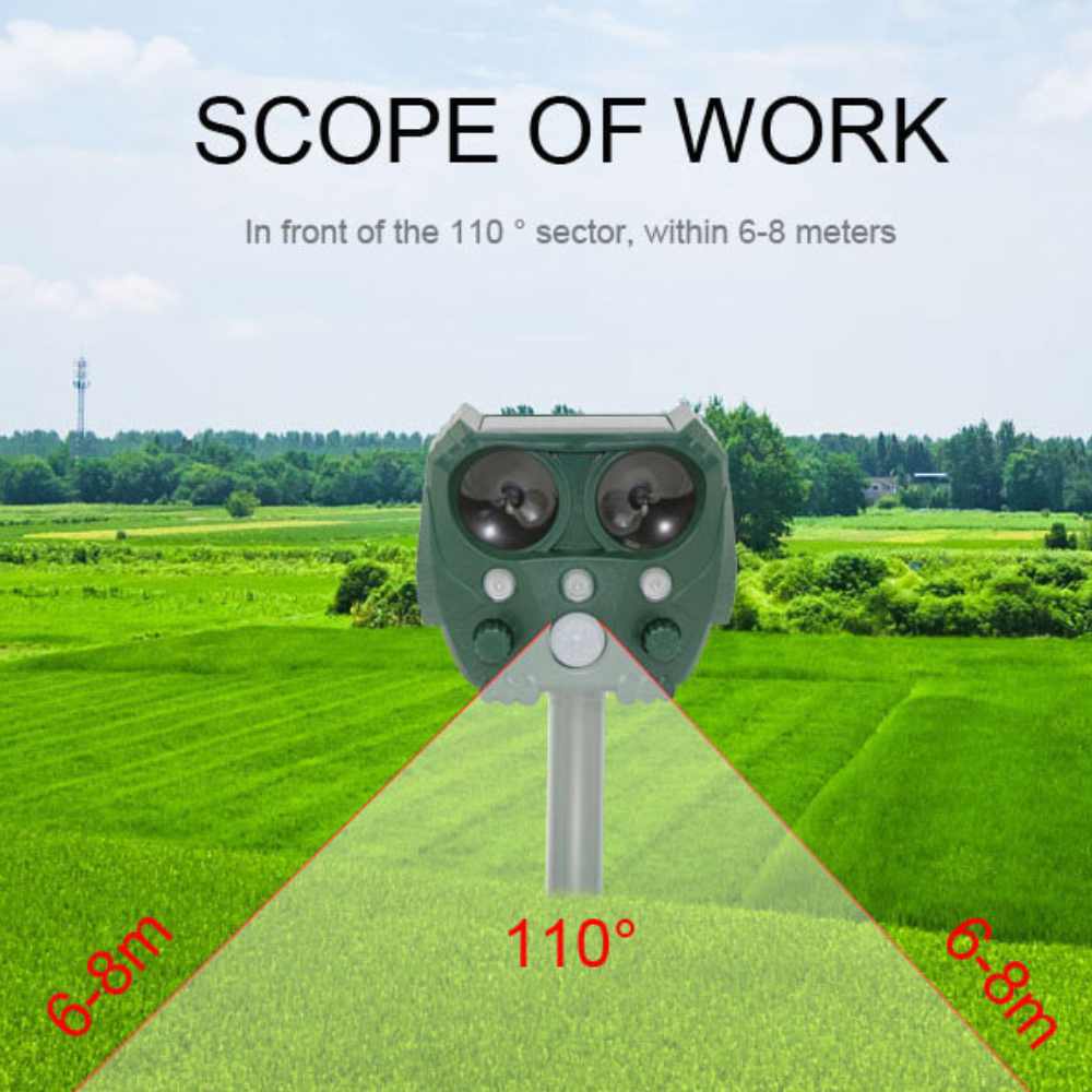 UltraSonic | Ultrasonic and Noise Sonar Repellent for Cat, Fox, Rat, Squirrel, and Dog
