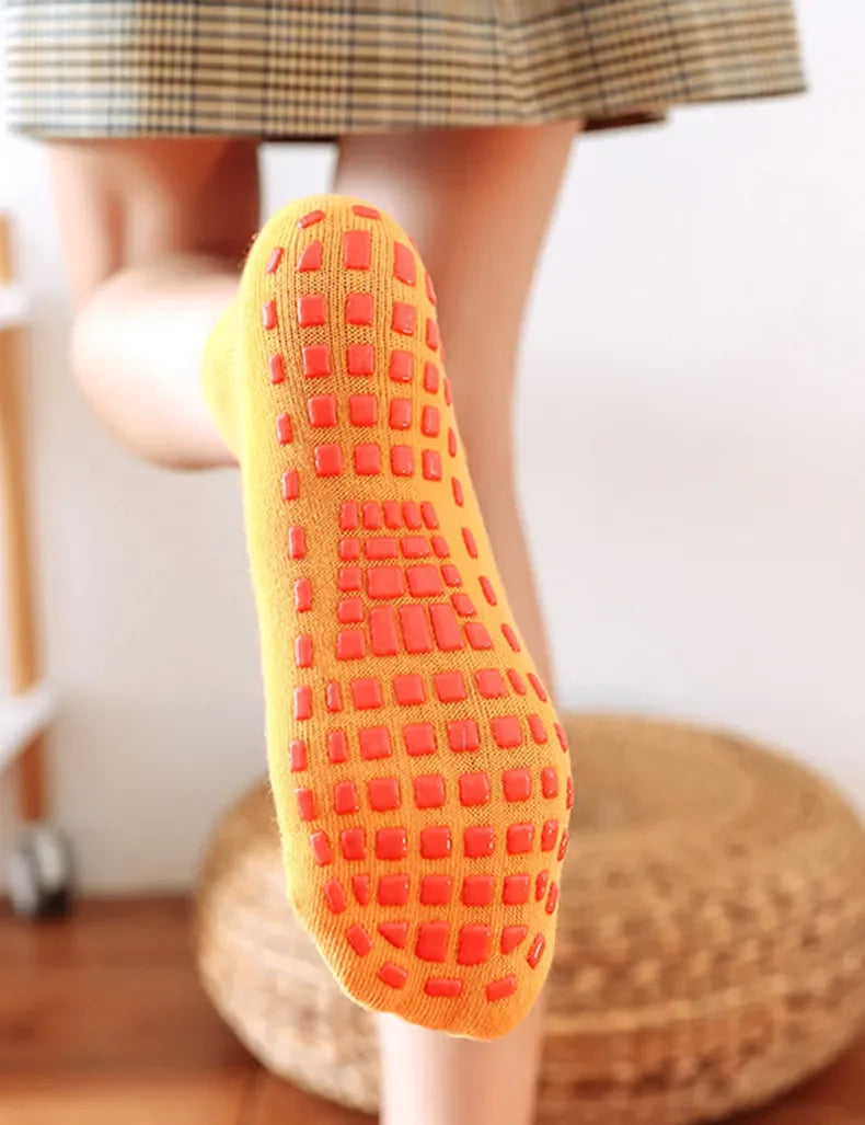 Unisex Anti-Slip Trampoline Socks - 6 Pairs for Kids & Adults