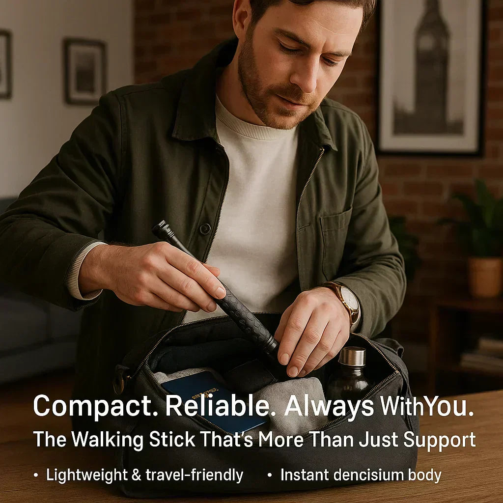 Unisex Automatic Self-Defense Walking Stick with Anti-Slip Grip