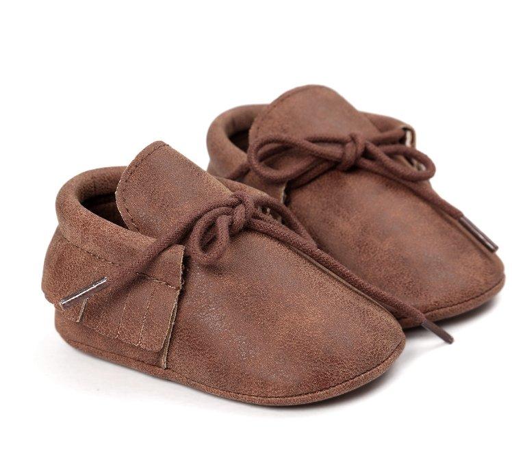 Unisex Baby Tassel Moccasin Shoes with Anti-Slip Sole