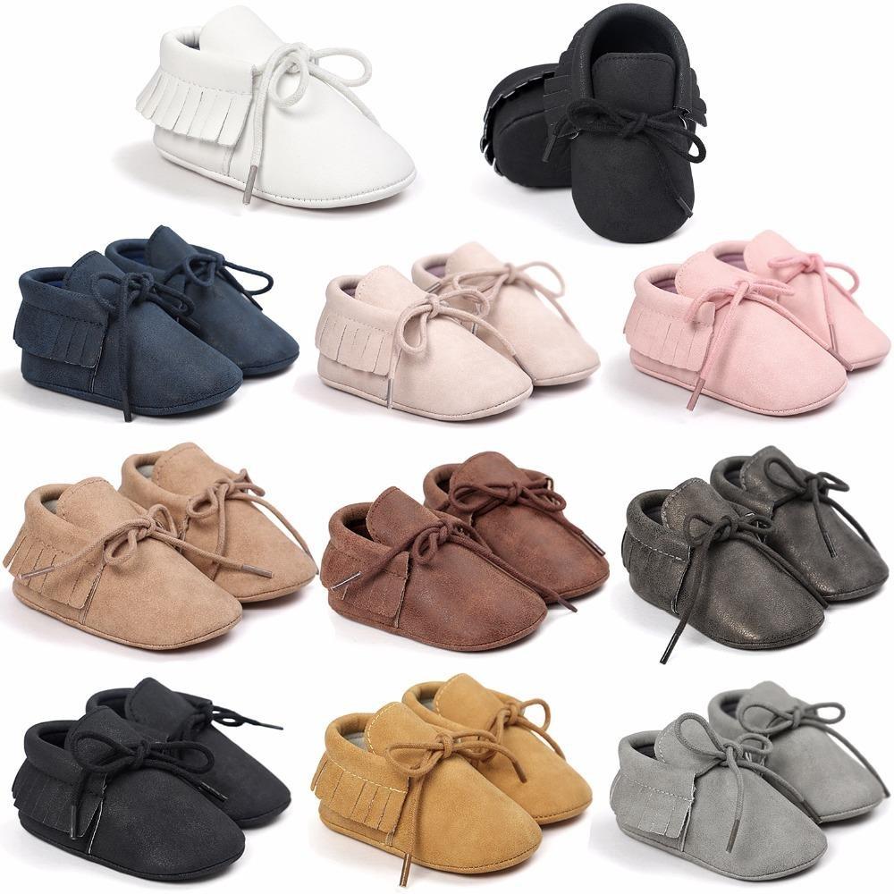 Unisex Baby Tassel Moccasin Shoes with Anti-Slip Sole