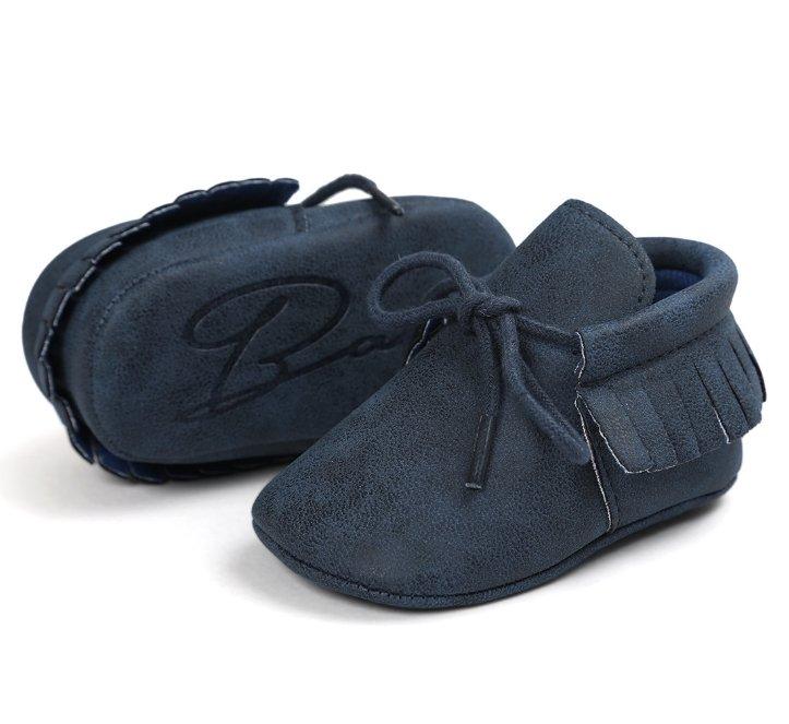 Unisex Baby Tassel Moccasin Shoes with Anti-Slip Sole