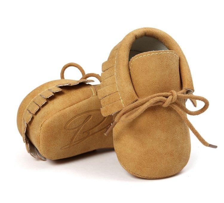 Unisex Baby Tassel Moccasin Shoes with Anti-Slip Sole