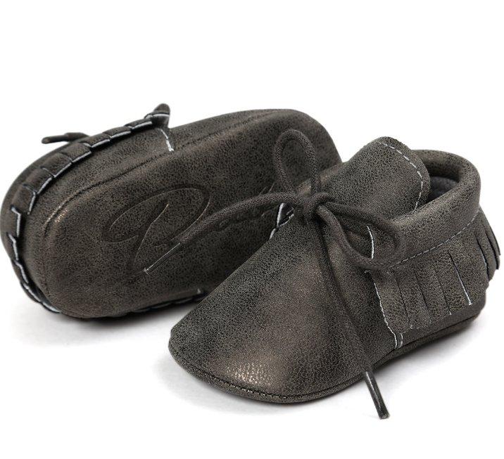 Unisex Baby Tassel Moccasin Shoes with Anti-Slip Sole