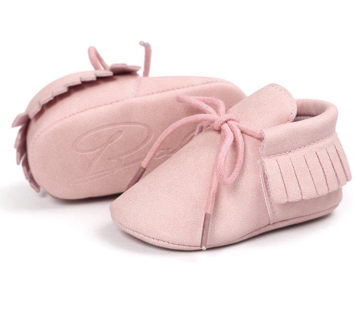 Unisex Baby Tassel Moccasin Shoes with Anti-Slip Sole