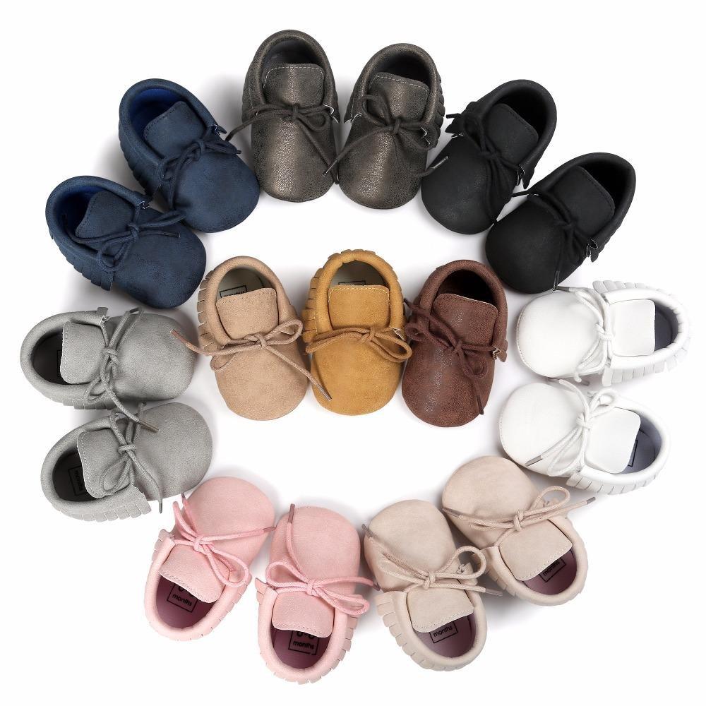 Unisex Baby Tassel Moccasin Shoes with Anti-Slip Sole