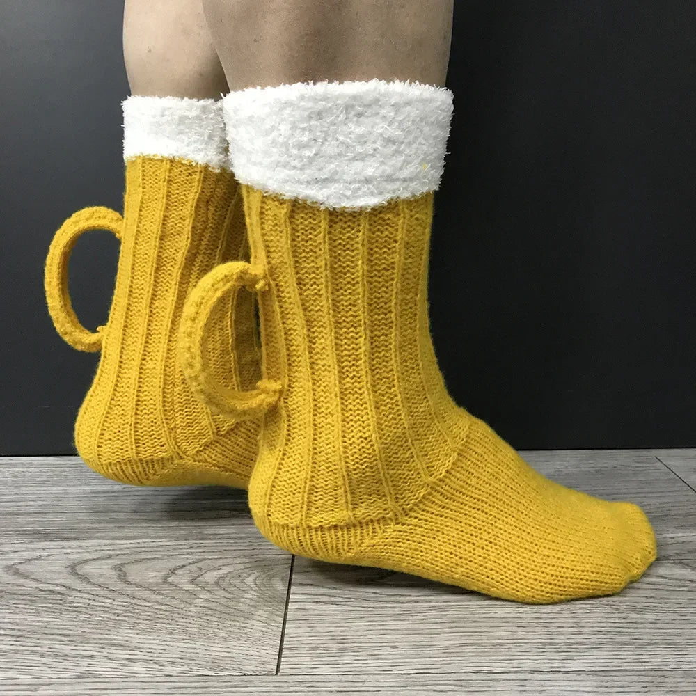 Unisex Beer Mug Design Socks – Oktoberfest Foam Socks