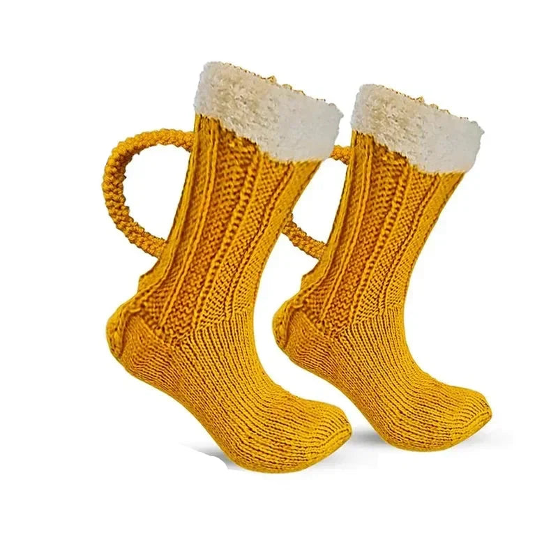 Unisex Beer Mug Design Socks – Oktoberfest Foam Socks