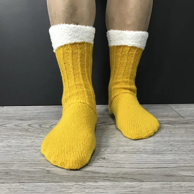 Unisex Beer Mug Design Socks – Oktoberfest Foam Socks