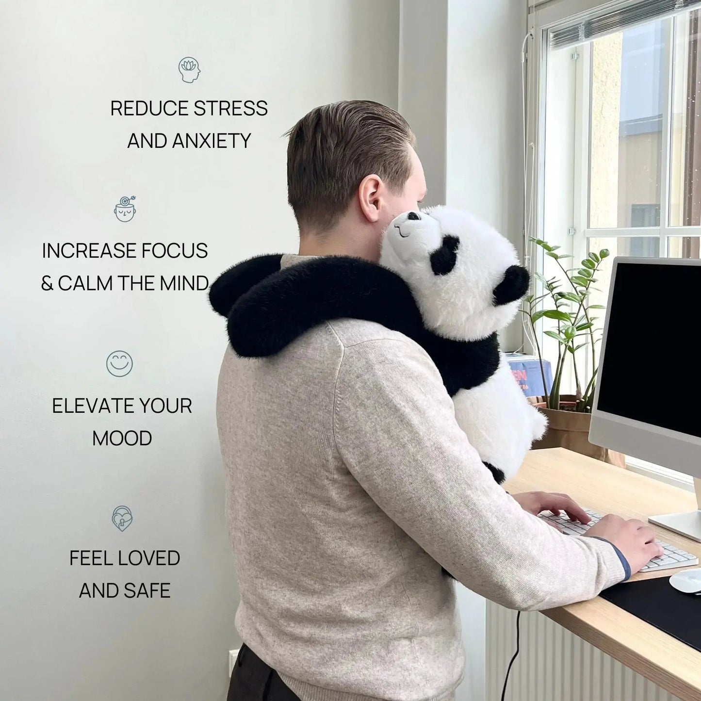Unisex CalmCuddle Relaxing Plush Clamp – Stress Relief & Focus