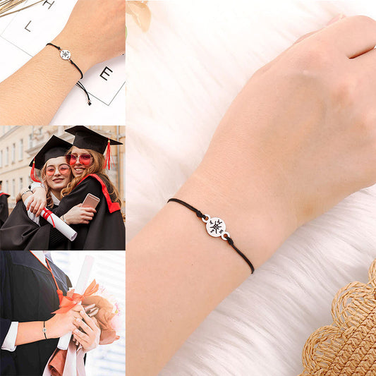 Unisex Graduation Compass Bracelet with Gift Box