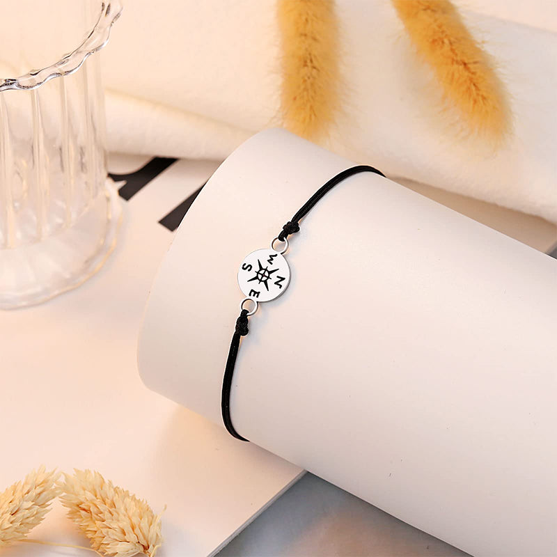 Unisex Graduation Compass Bracelet with Gift Box