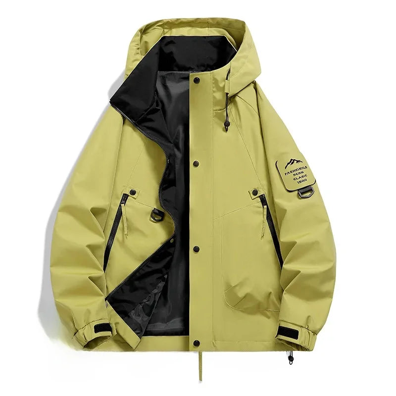 Unisex Long-Sleeve Hooded Winter Ski Jacket
