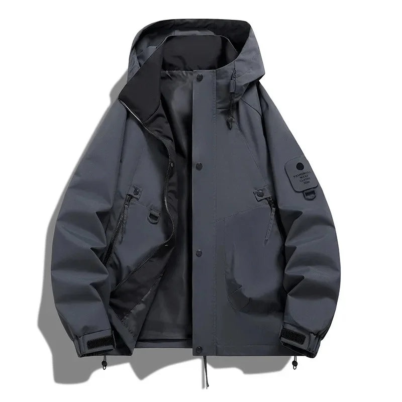 Unisex Long-Sleeve Hooded Winter Ski Jacket