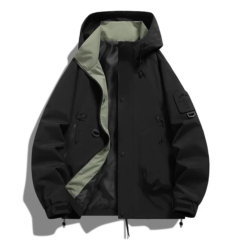 Unisex Long-Sleeve Hooded Winter Ski Jacket