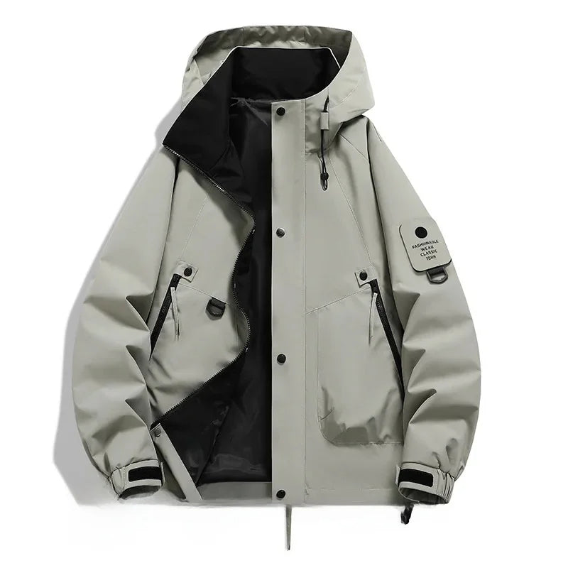 Unisex Long-Sleeve Hooded Winter Ski Jacket