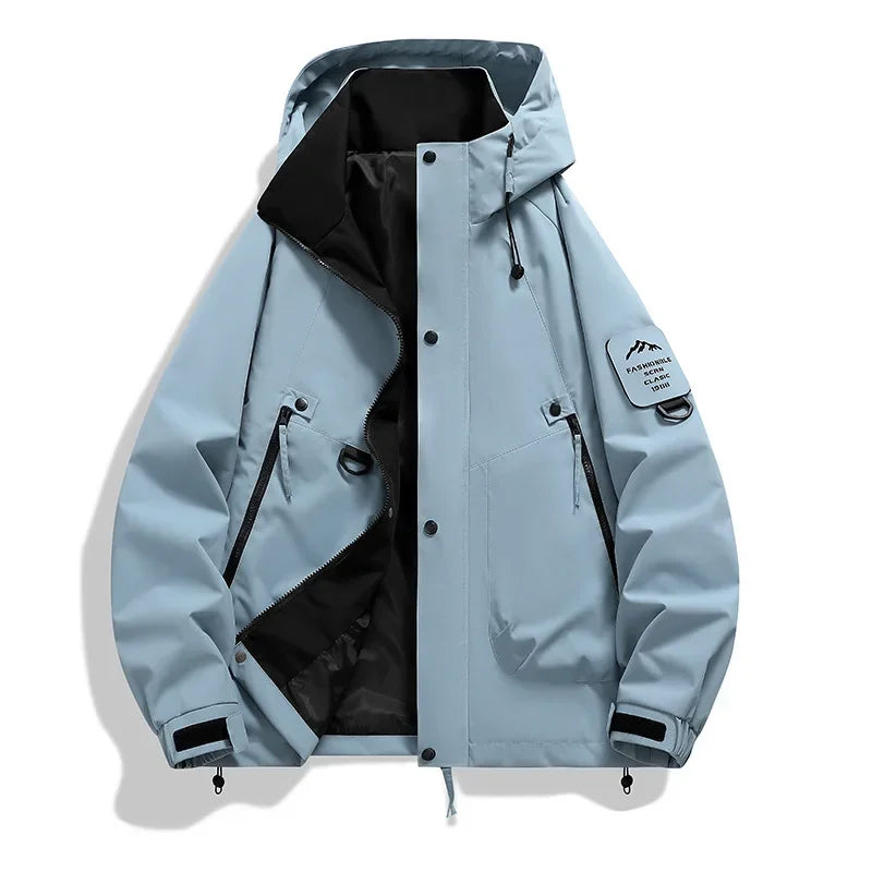 Unisex Long-Sleeve Hooded Winter Ski Jacket