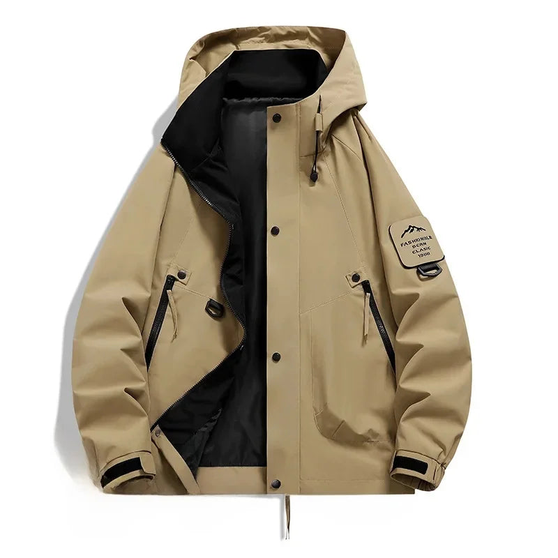 Unisex Long-Sleeve Hooded Winter Ski Jacket